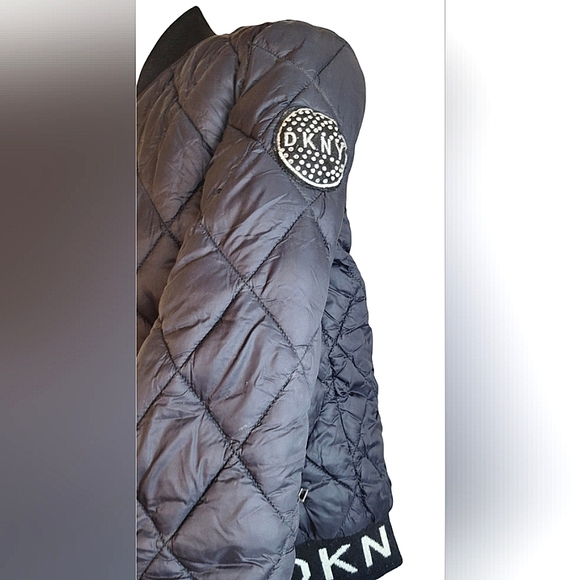 DKNY Girls' Puffer Jacket - Full Zip Up Winter Coat Quilted Coat Warm - Picture 7 of 16